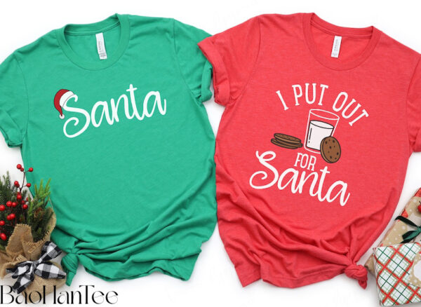 Couples Christmas Shirts, I Put Out for Santa Shirt BaoHanTee, Matching Christmas Shirts, Christmas Couples Shirts, Holiday Matching Shirt