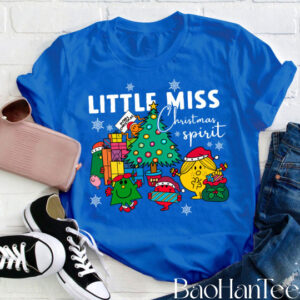 Cute Christmas Shirts BaoHanTee, Little Miss Christmas Spirit T-Shirt