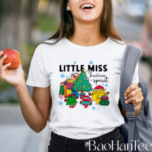 Cute Christmas Shirts BaoHanTee, Little Miss Christmas Spirit T-Shirt