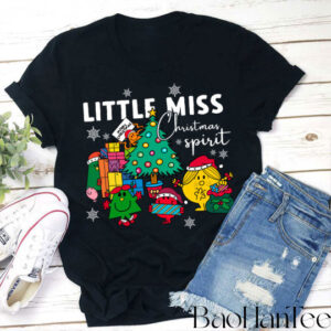 Cute Christmas Shirts BaoHanTee, Little Miss Christmas Spirit T-Shirt