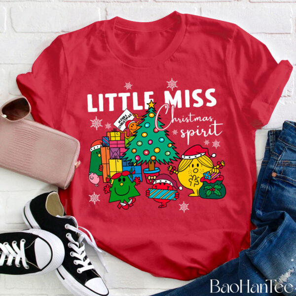 Cute Christmas Shirts BaoHanTee, Little Miss Christmas Spirit T-Shirt