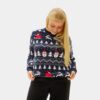 Fun Family Christmas Sweater - Snowman & Christmas Tree Pattern - Family Ugly Sweaters