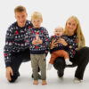 Fun Family Christmas Sweater - Snowman & Christmas Tree Pattern - Family Ugly Sweaters