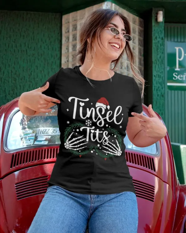 Jingle Balls - Tinsel Tits Shirt BaoHanTee - Funny Christmas Shirts For Couples