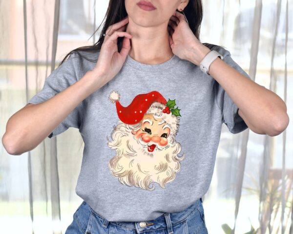 Women's Christmas Shirts BaoHanTee, Retro Santa Shirt, Vintage Christmas Shirt