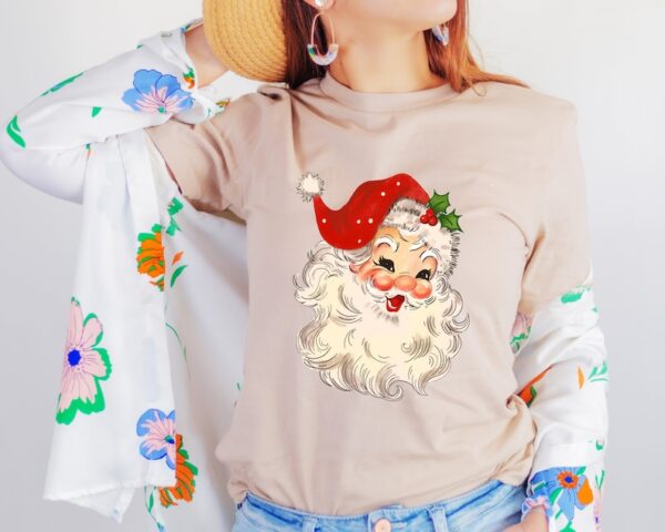 Women's Christmas Shirts BaoHanTee, Retro Santa Shirt, Vintage Christmas Shirt