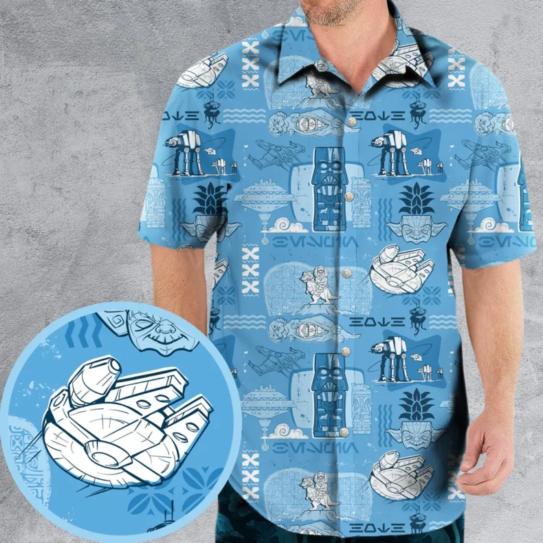 Dark Side Star Wars Tiki Shack Hawaiian Shirt