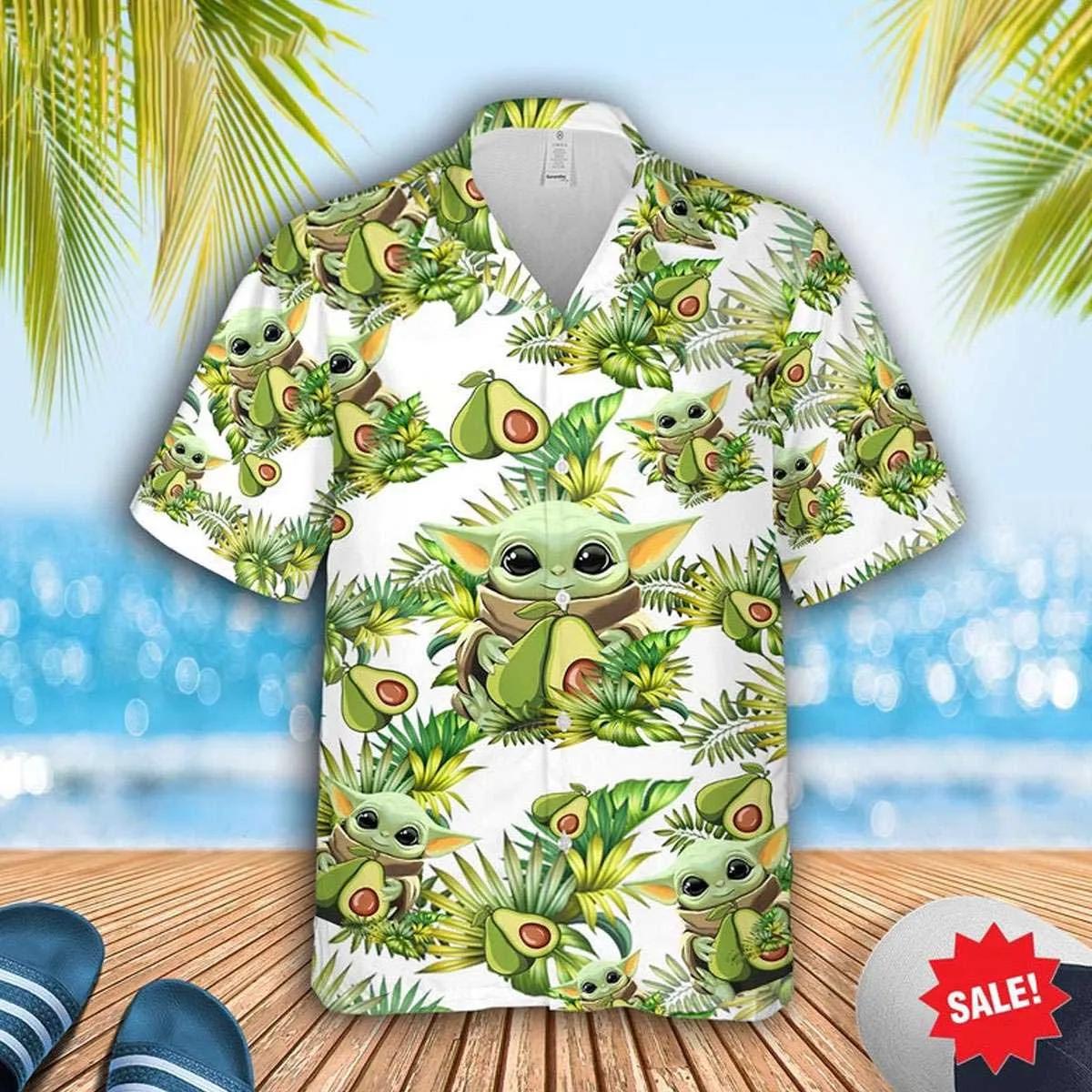 Star Wars Hawaiian Shirt, Baby Yoda Hawaiian Shirt, Star Wars Hawaiian Shirt Mens