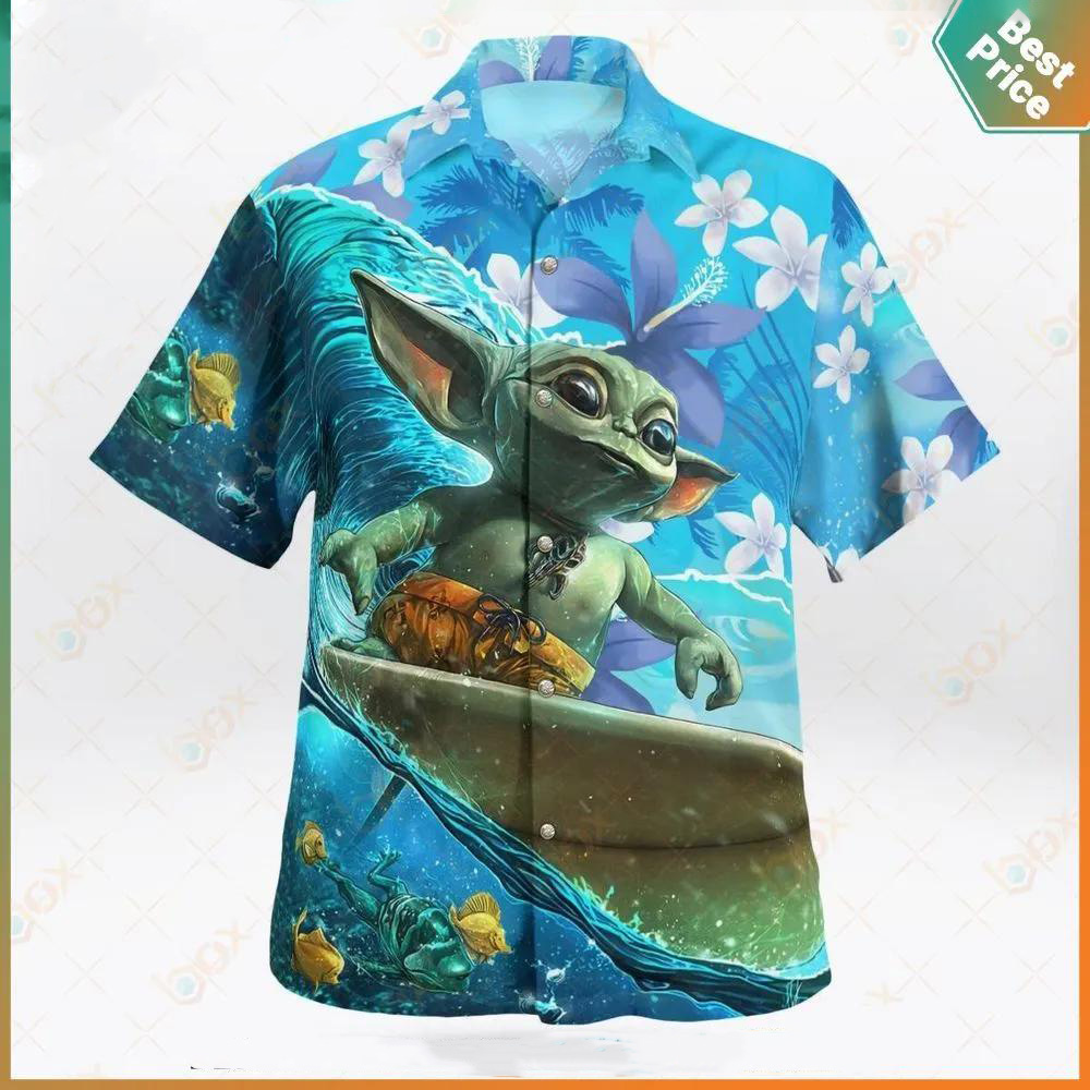 Star Wars Hawaiian Shirt, Yoda Hawaiian Shirt, Star Wars Tropical Shirt