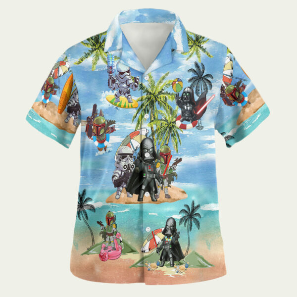 Darth Vader, Boba Fett & Stormtrooper Summer Time Hawaiian Shirt