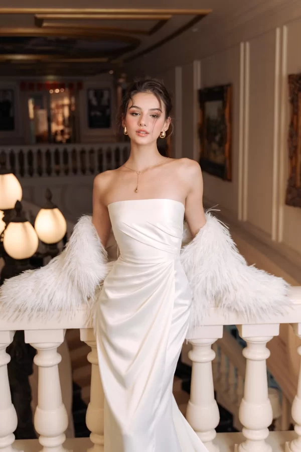 BaoHanTee Custom Calista White Bridal Gown Dress - Image 6