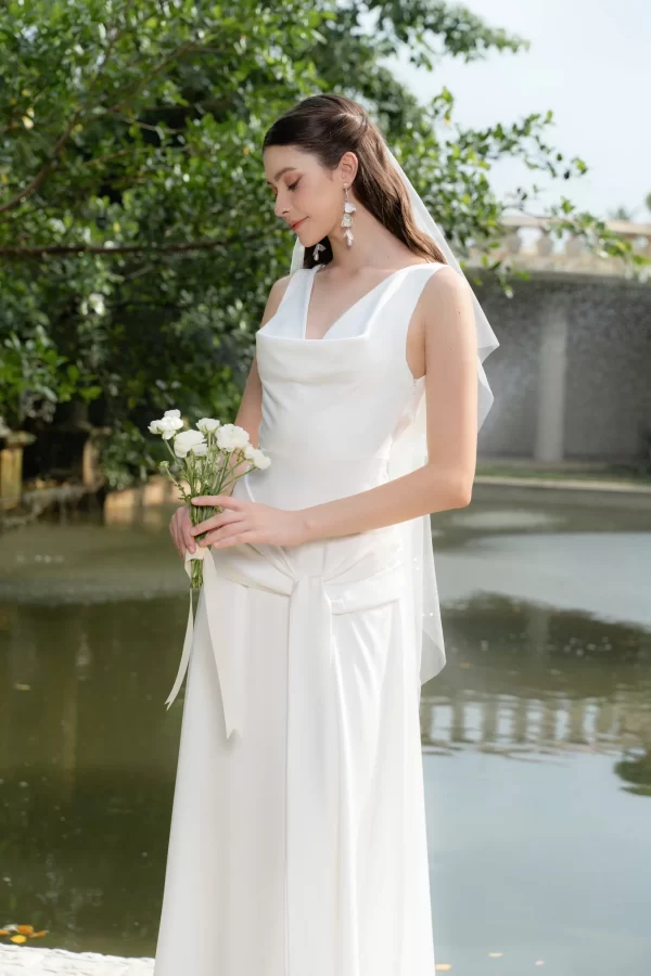 BaoHanTee Custom Venessa White Bridal Dress - Image 3