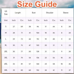 Size Guide Hawaiian Shirt