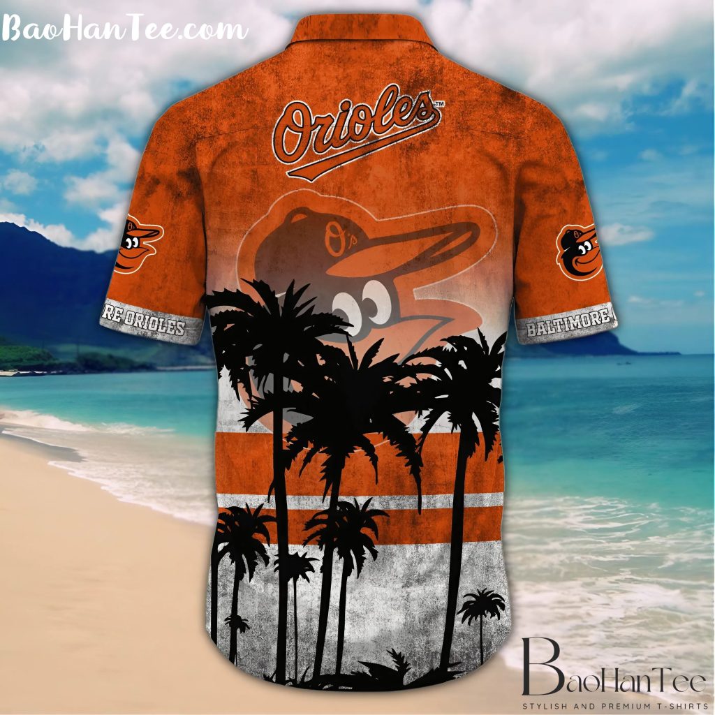 Baltimore Orioles Palm Beach Sunset Hawaiian Shirt