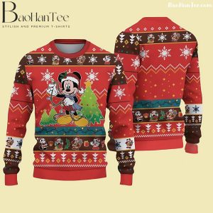 Disney Christmas Sweater - Mickey Mouse Santa Xmas Ugly Sweater for Men and Women, sizes S to 5XL