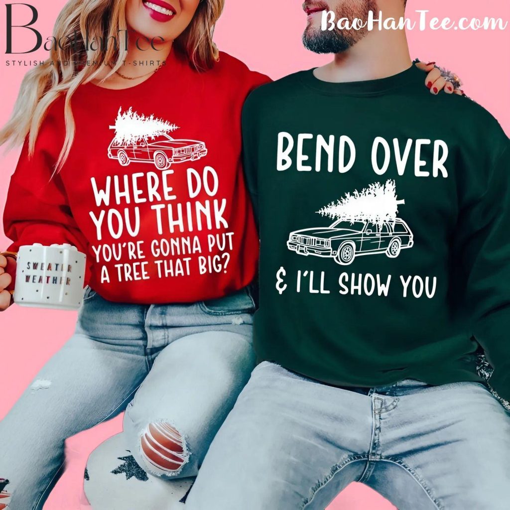 Funny Couples Christmas Sweaters - Matching Ugly Christmas Sweaters for Couples with Witty Holiday Text