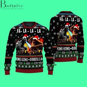 Godzilla Ugly Christmas Sweater - Funny Godzilla Christmas Sweater - Godzilla Ugly Sweater