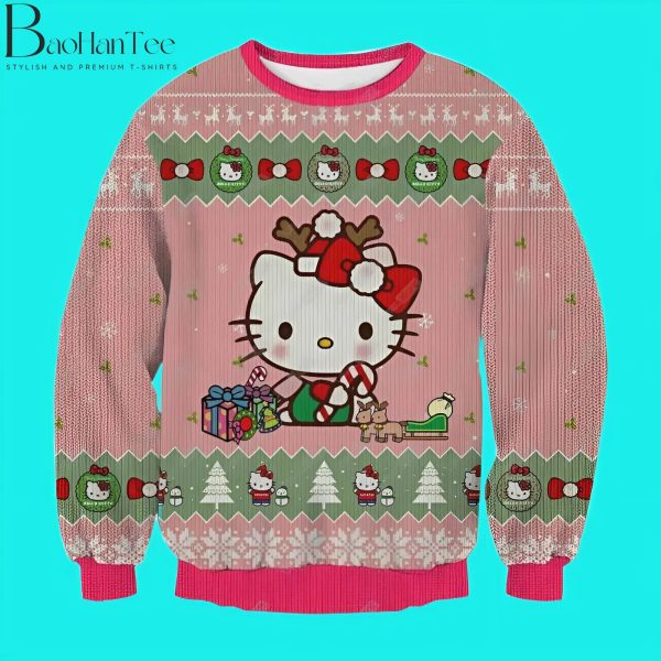 Hello Kitty Ugly Christmas Sweater – Funny Hello Kitty Christmas Sweaters