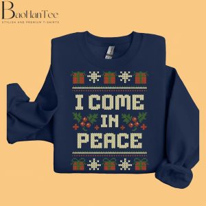 I Come In Peace Ugly Christmas Sweater for Couples