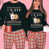 I'm Her Cookie Eater, I'm His Milk Drinker Funny Couples Ugly Christmas Sweaters