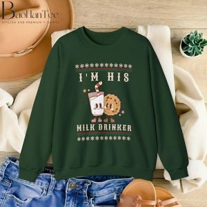 I'm Her Cookie Eater, I'm His Milk Drinker Funny Couples Ugly Christmas Sweaters