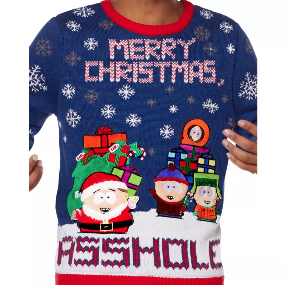 Light-Up Merry Christmas Asshole Christmas Sweater