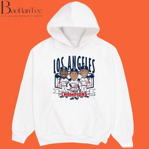 Los Angeles Dodgers Cartoon League Champions Caricatures Signature Mlb Shirt