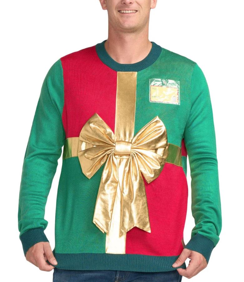 Tipsy Elves Men's Christmas Present Ugly Christmas Sweater