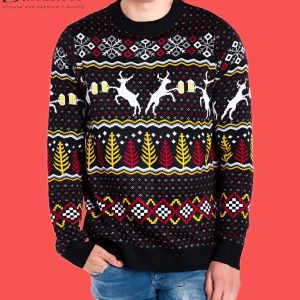 Reindeer Ugly Christmas Sweater - Funny Couples Ugly Christmas Sweater