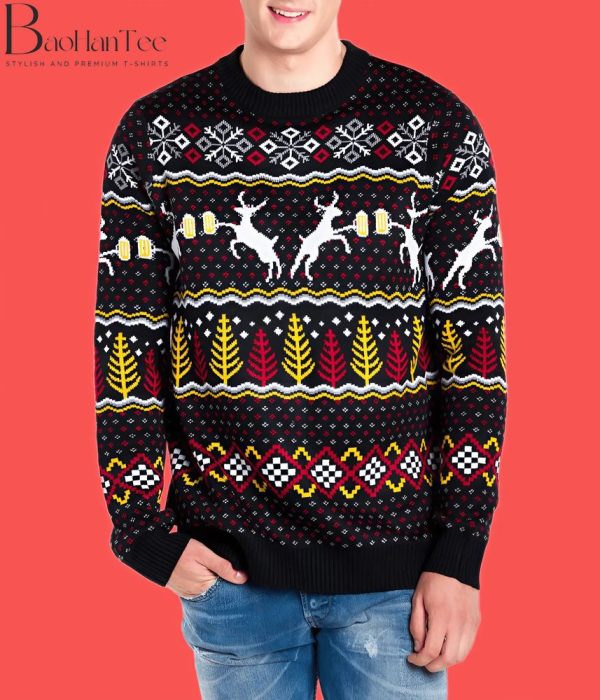 Reindeer Ugly Christmas Sweater - Funny Couples Ugly Christmas Sweater