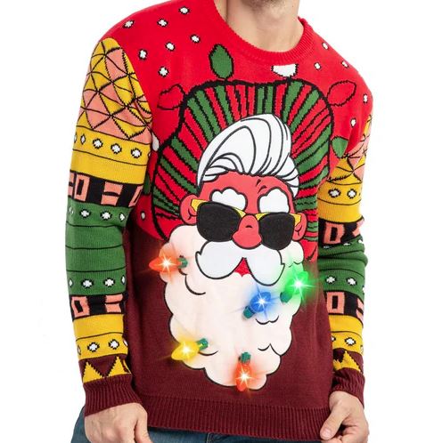 JOYIN Men's LED Light Up Christmas Holiday Ugly Sweater