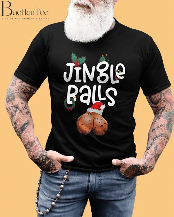 Funny Chest and Nuts Matching T-shirt - Cute Christmas Shirts Couples