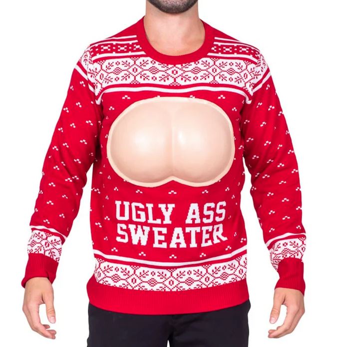 Costume Agent Ugly A*s Adult Unisex Funny Holiday Sweater