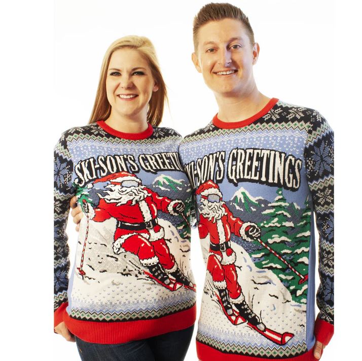 Skison's Greetings Unisex Ugly Christmas Party Sweater