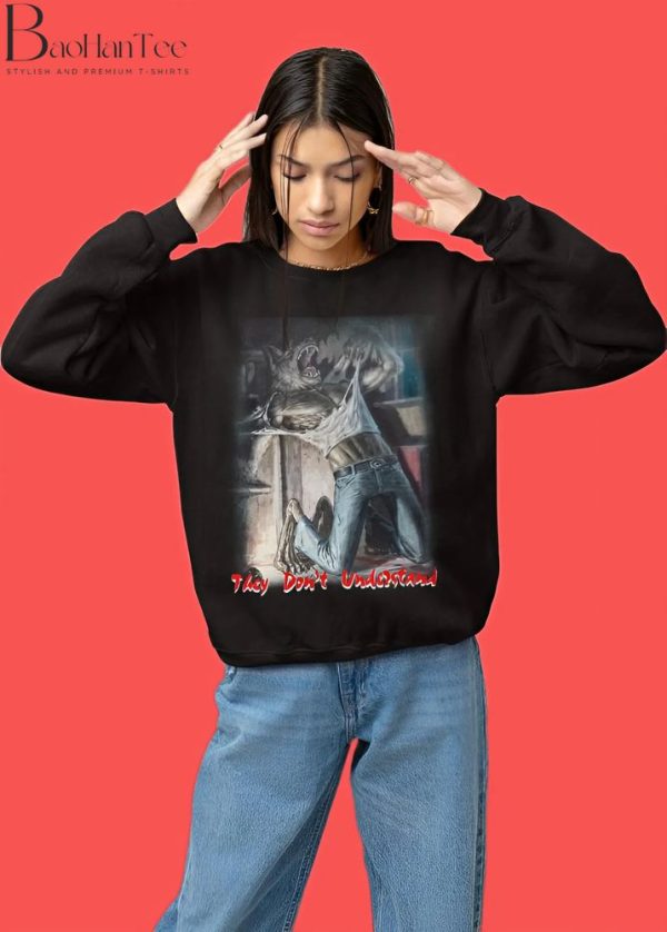 Werewolf Ripping Shirt, Wolf Ripping T-Shirt, Tortured Wolf Man Werewolf Ripping Clothes in Frustration Shirt, Wolf Ripping Shirt